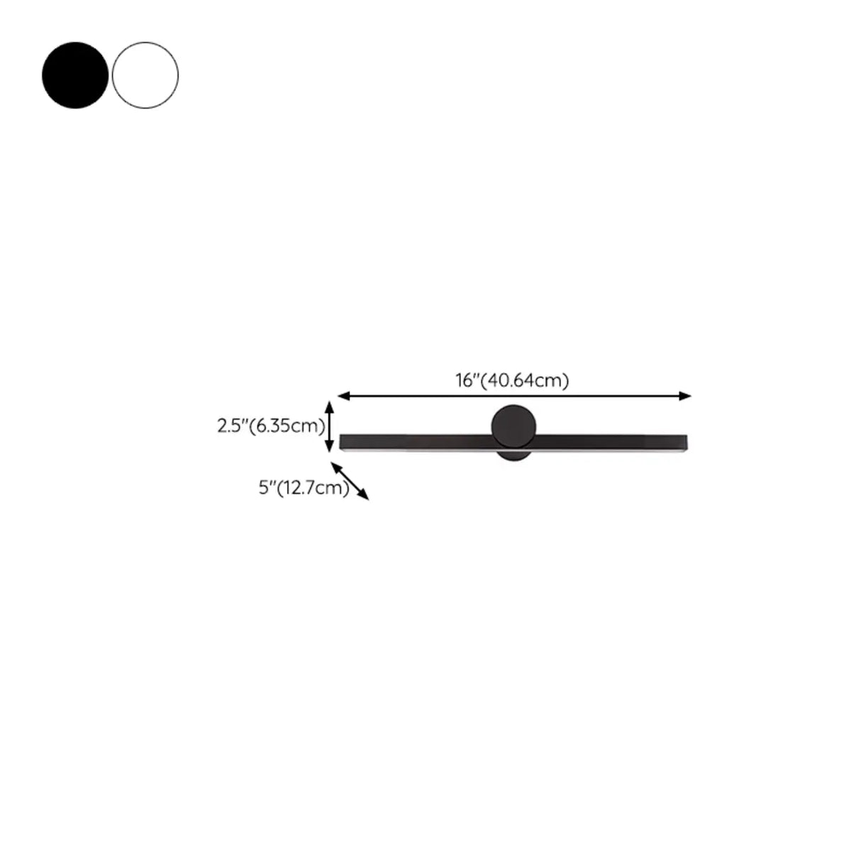 Minimalist Black Linear LED Vanity Wall Light