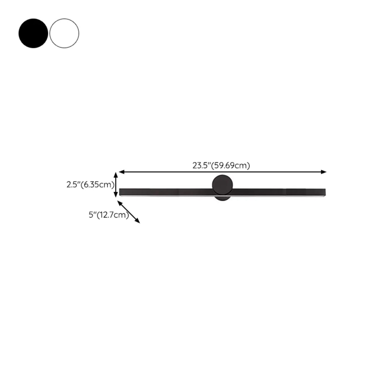 Minimalist Black Linear LED Vanity Wall Light Image - 15