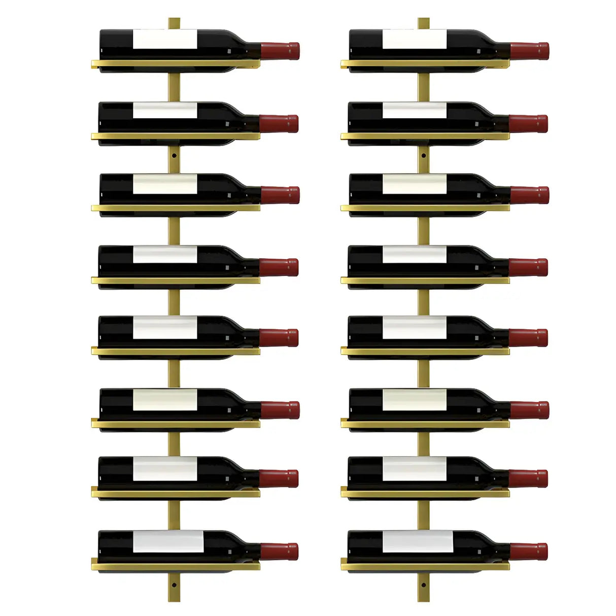 Minimalist Black Metal Floating Wall-Mounted Wine Rack Image - 31