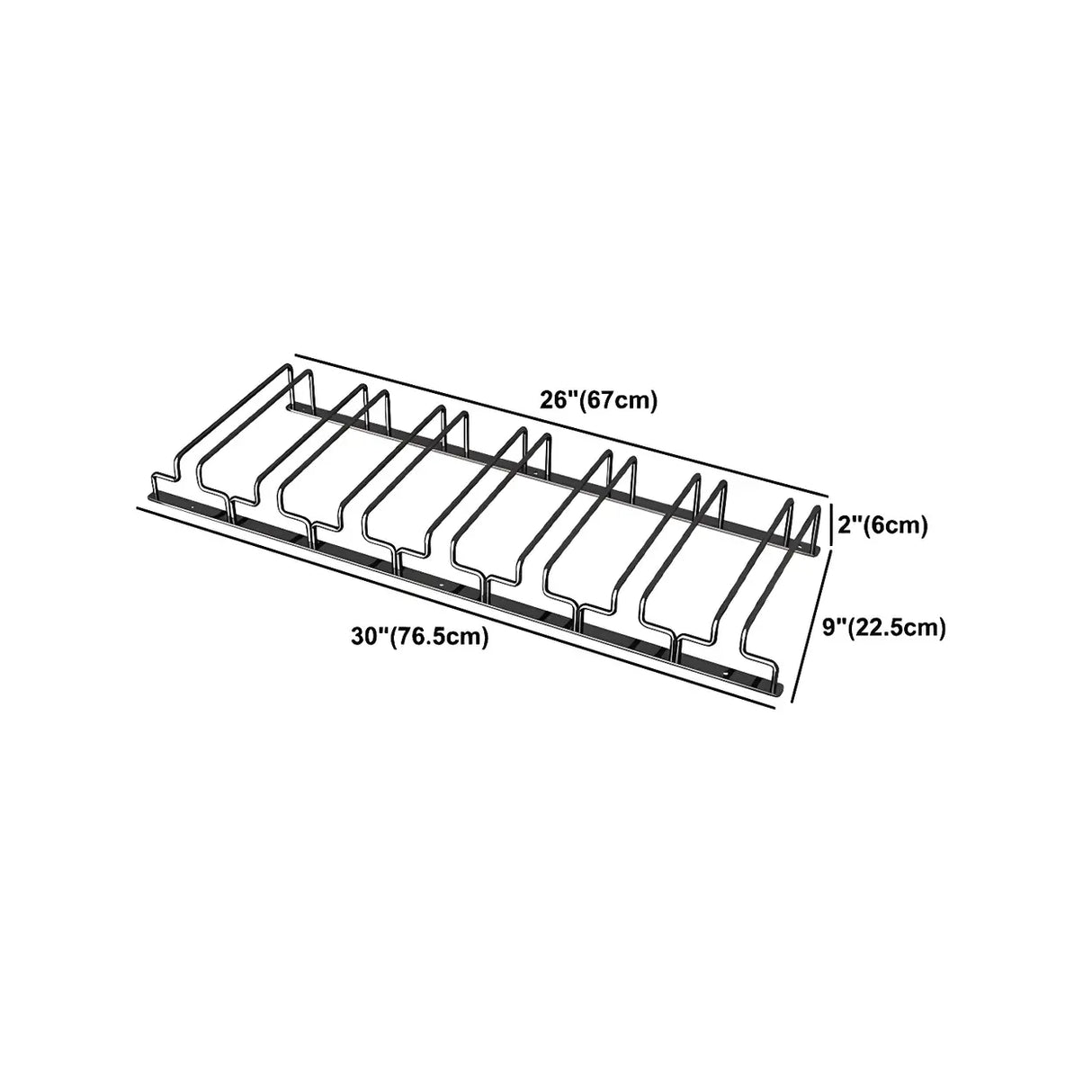 Minimalist Black Metal Hanging Wine Glass Rack Various Sizes Image - 31