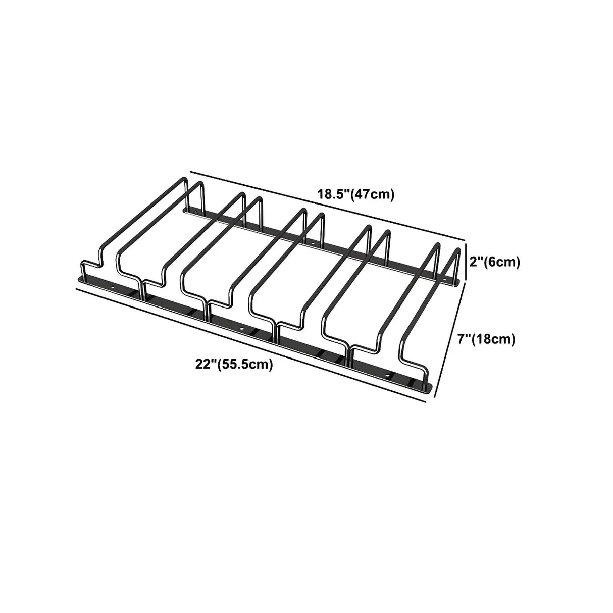 Minimalist Black Metal Hanging Wine Glass Rack Various Sizes Image - 33