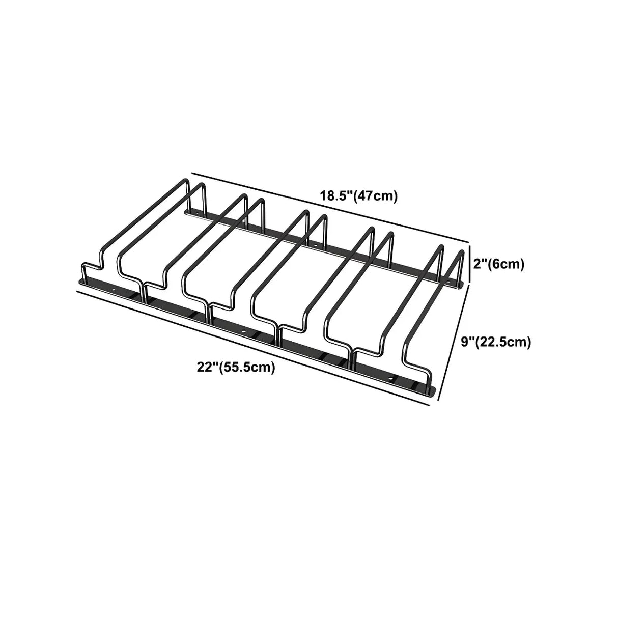 Minimalist Black Metal Hanging Wine Glass Rack Various Sizes Image - 38