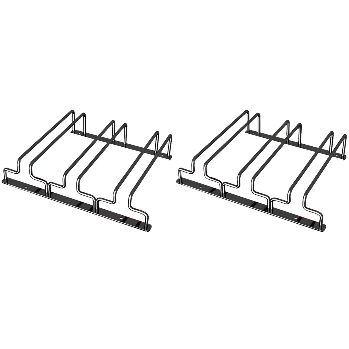 Minimalist Black Metal Hanging Wine Glass Rack Various Sizes Image - 4