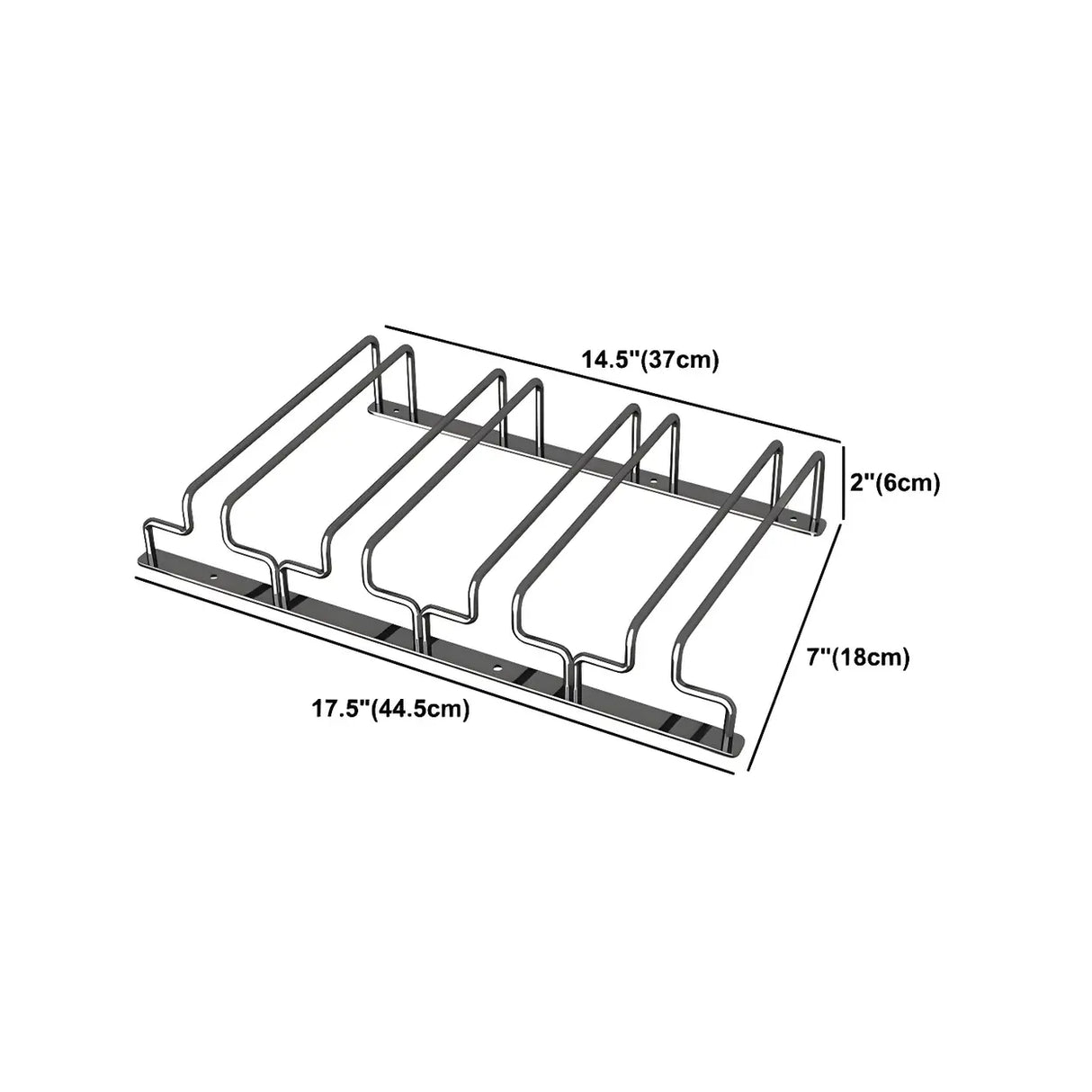 Minimalist Black Metal Hanging Wine Glass Rack Various Sizes Image - 40