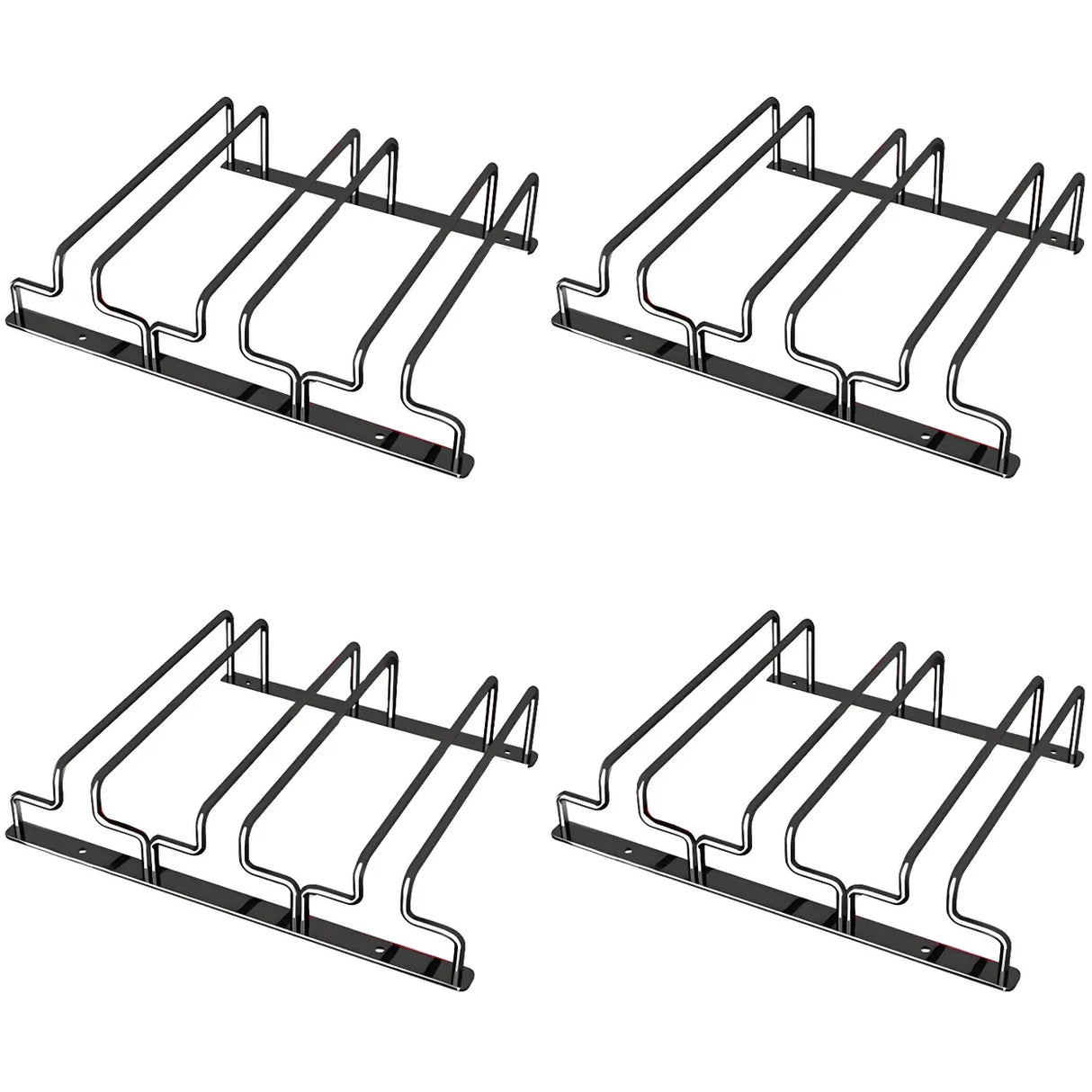 Minimalist Black Metal Hanging Wine Glass Rack Various Sizes Image - 6