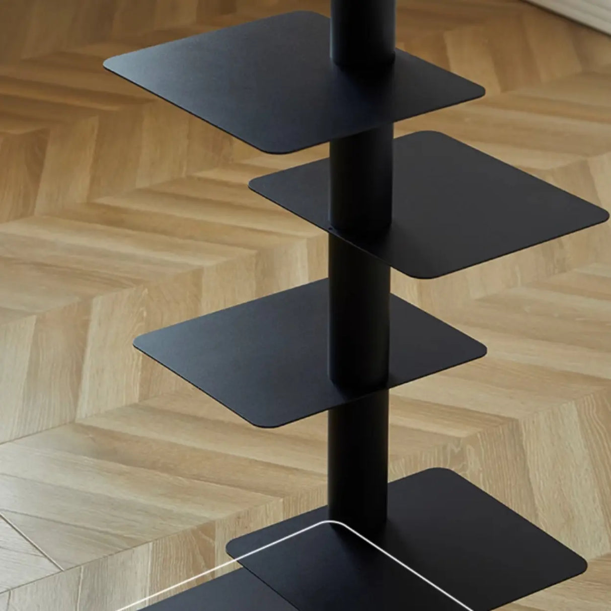 Minimalist Black Metal Tall Spine Display Bookshelf Image - 7