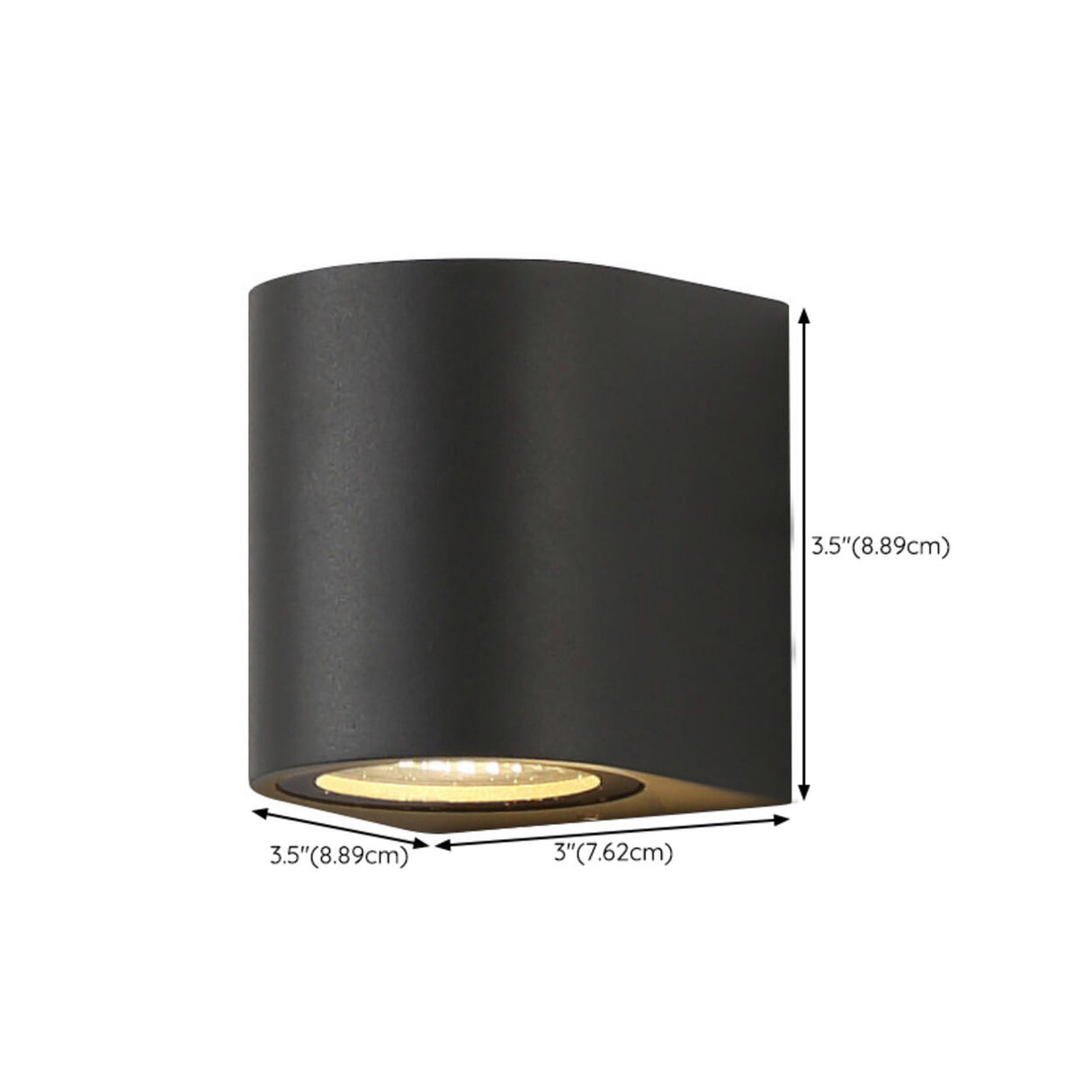 Minimalist Black Outdoor Up Down Wall Sconce
