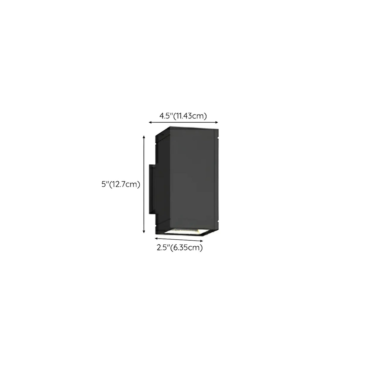Minimalist Black Rectangular Exterior Up Down Wall Light