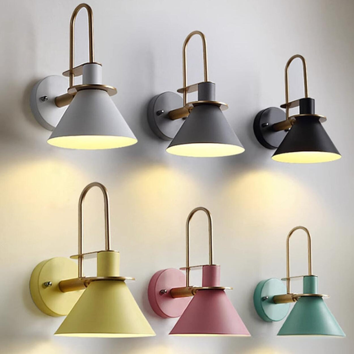 Minimalist Casual Cone Metal LED Wall Sconce Light Image - 11