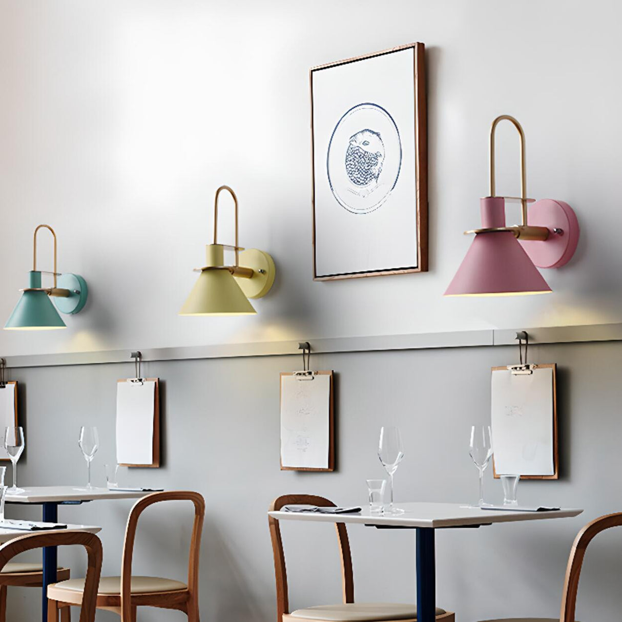 Minimalist Casual Cone Metal LED Wall Sconce Light Image - 3