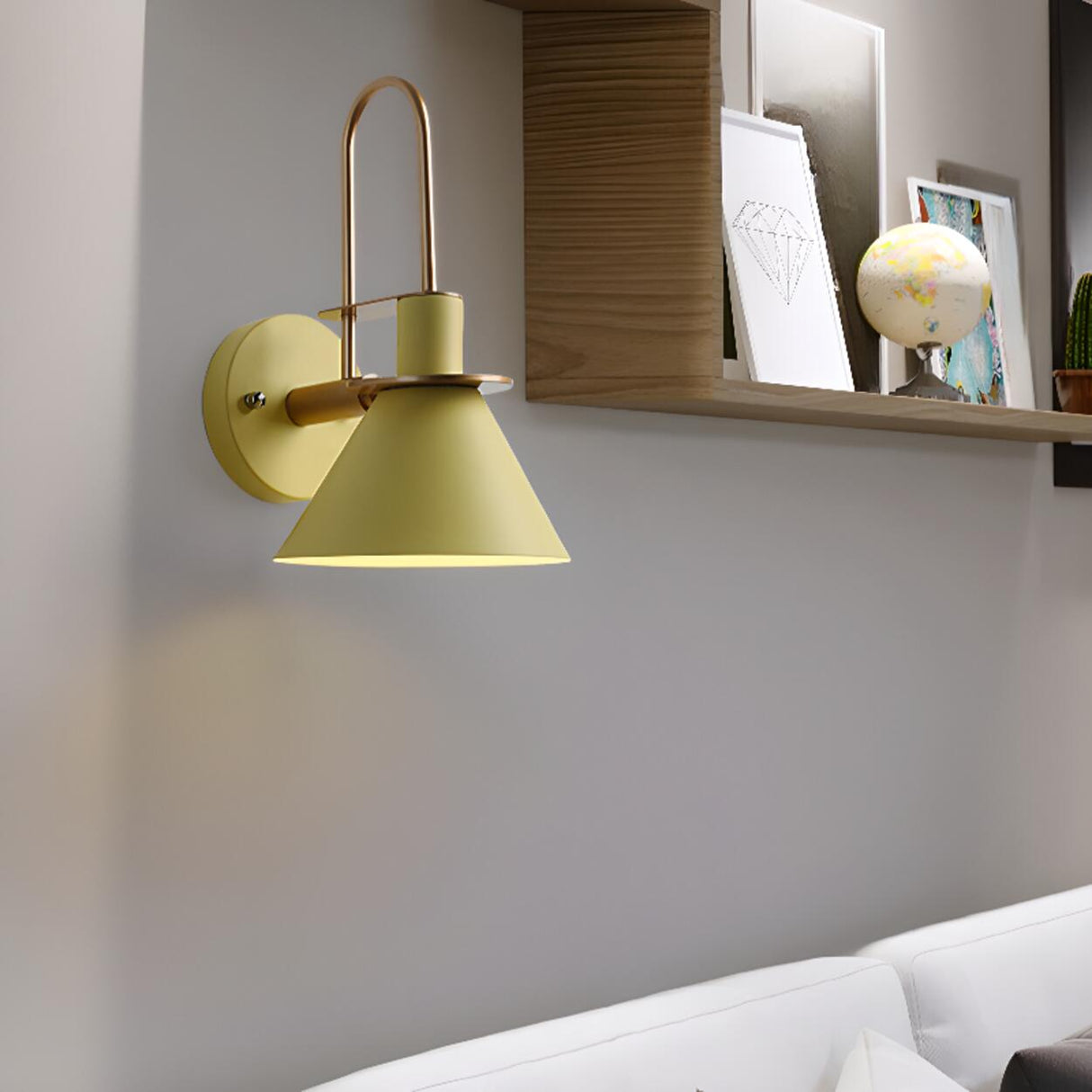 Minimalist Casual Cone Metal LED Wall Sconce Light Image - 4
