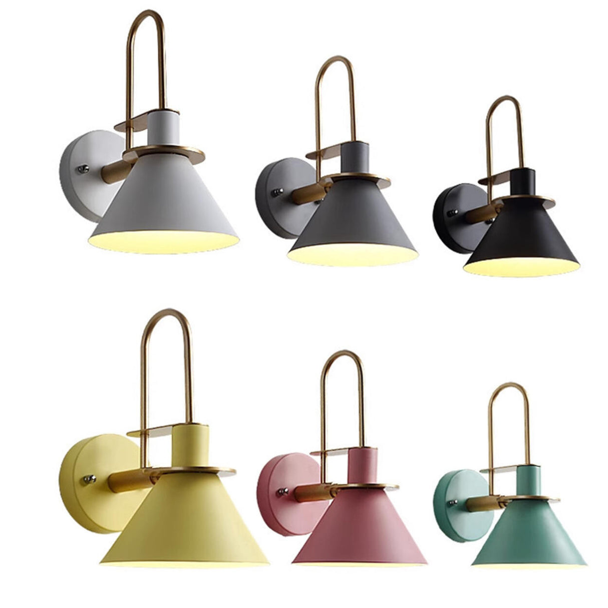 Minimalist Casual Cone Metal LED Wall Sconce Light Image - 5