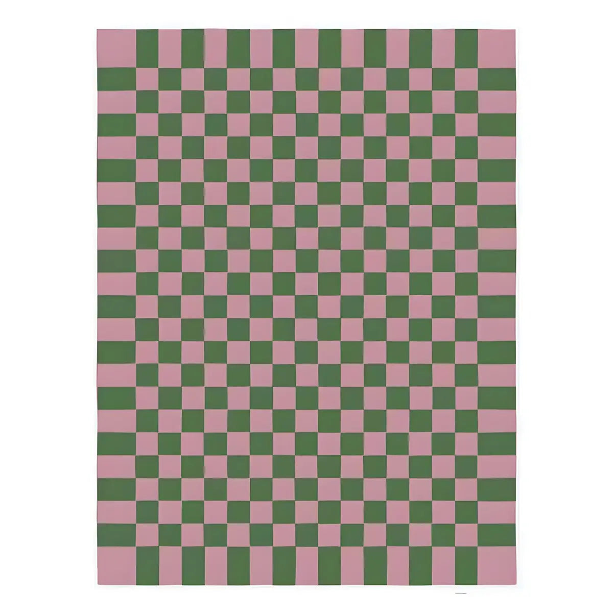 Minimalist Checkered Polyester Non-Slip Brown Area Rug Image - 7