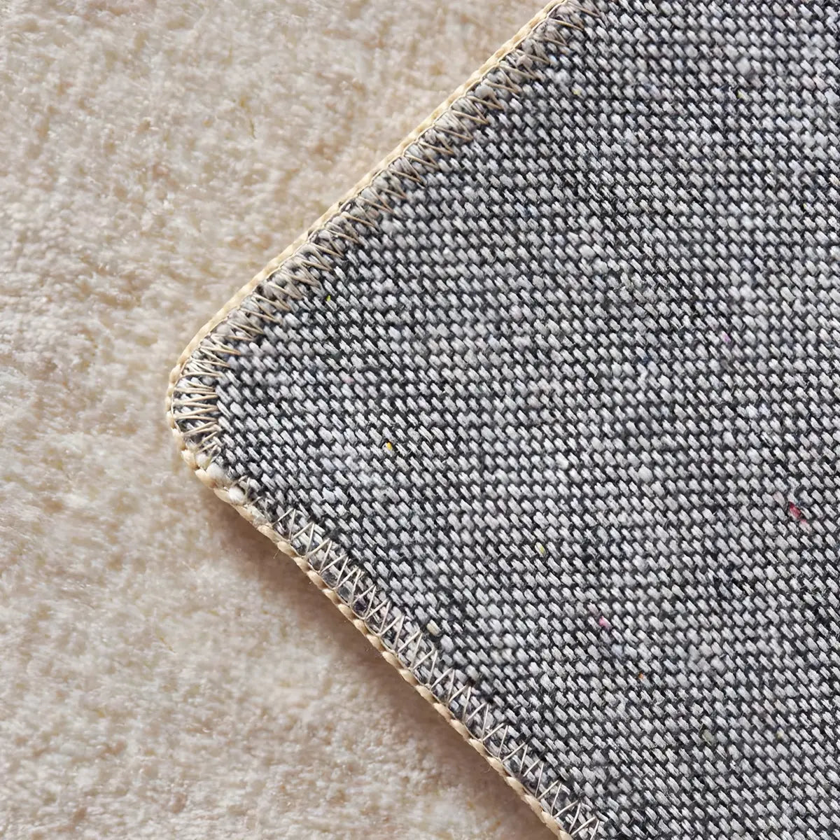 Minimalist Checkered Polyester Non-Slip Brown Area Rug Image - 8