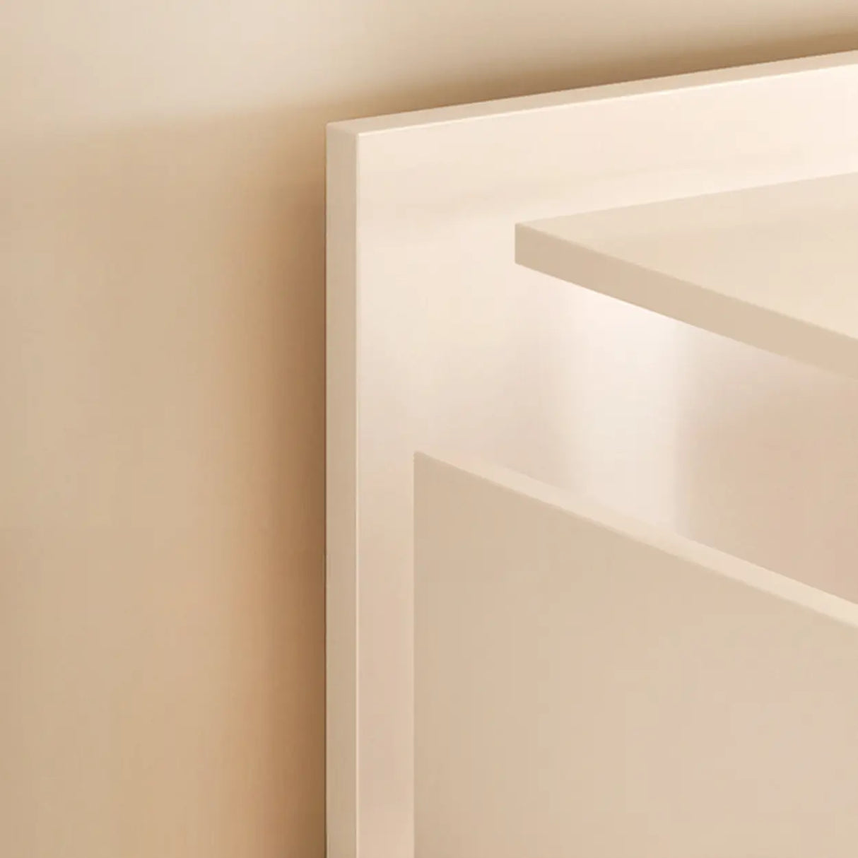 Minimalist Closed Back Vertical Storage Bookcase White Image - 8