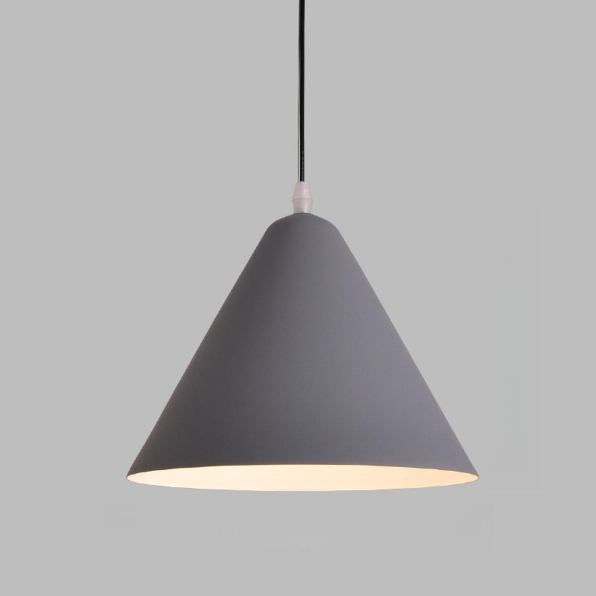 Minimalist Colorful Cone Aluminum Pendant Light Image - 14