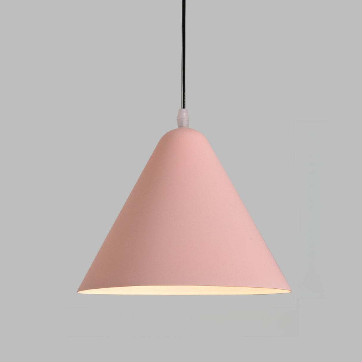 Minimalist Colorful Cone Aluminum Pendant Light Image - 16