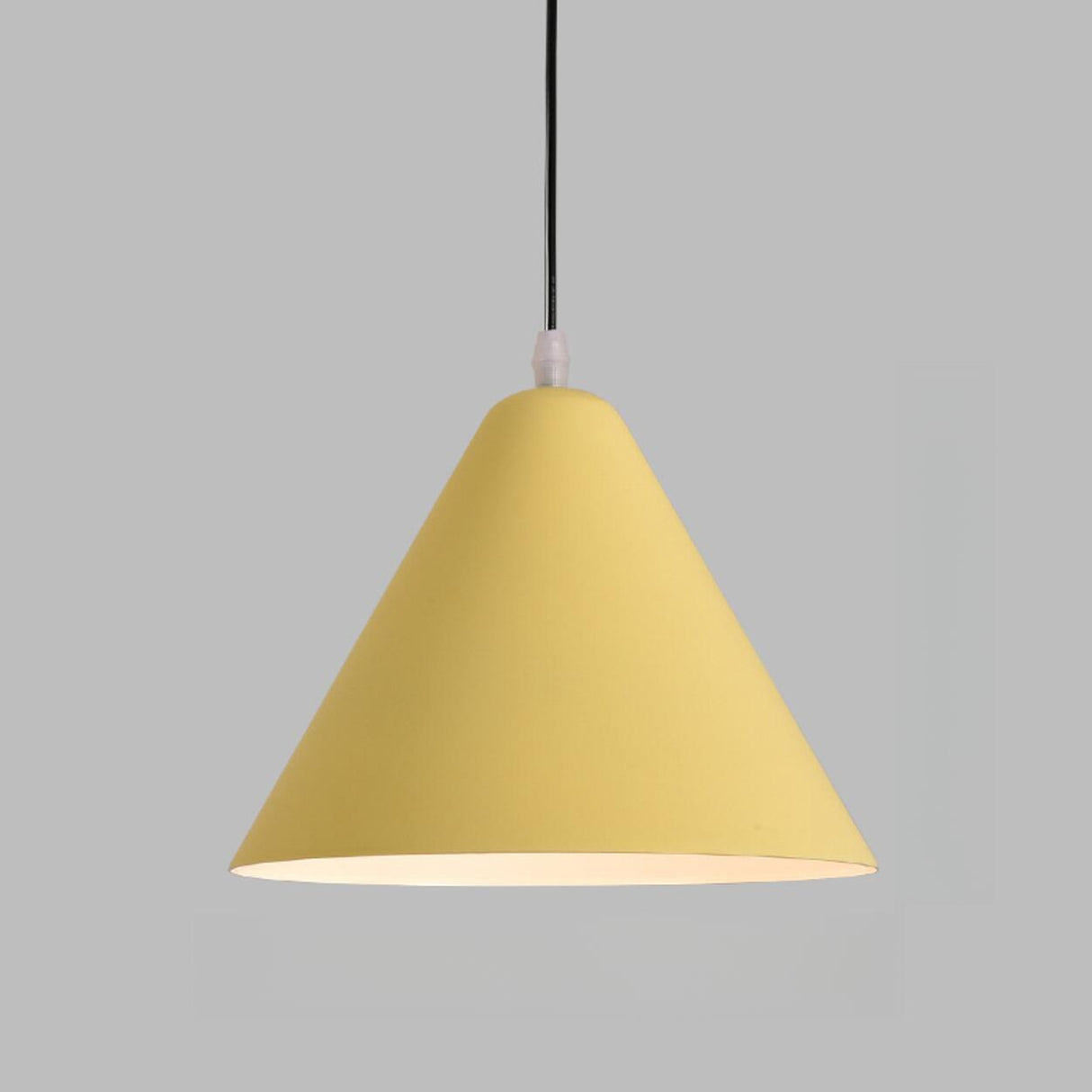 Minimalist Colorful Cone Aluminum Pendant Light Image - 17