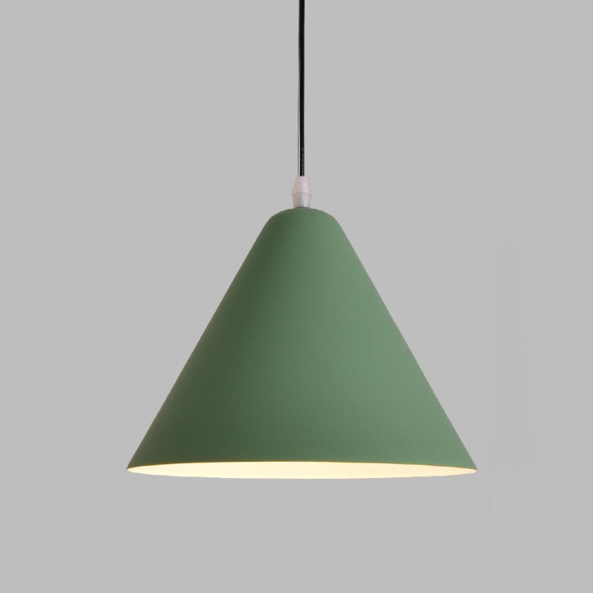Minimalist Colorful Cone Aluminum Pendant Light Image - 19