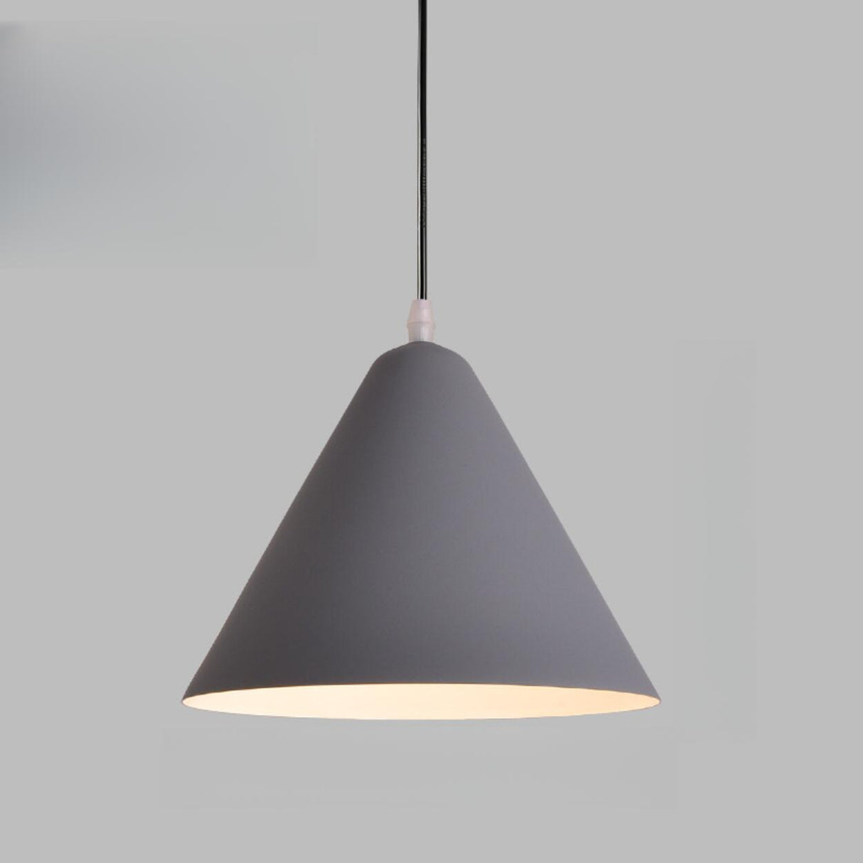 Minimalist Colorful Cone Aluminum Pendant Light Image - 7