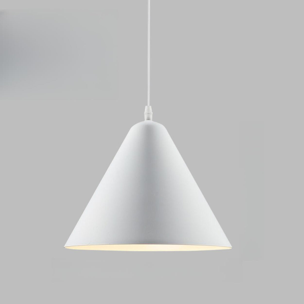 Minimalist Colorful Cone Aluminum Pendant Light Image - 8