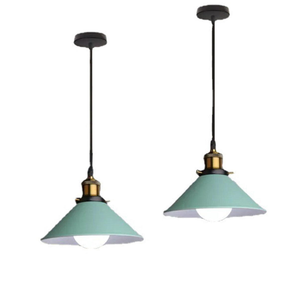 Minimalist Colorful Cone Iron Dining Room Pendant Light Image - 10