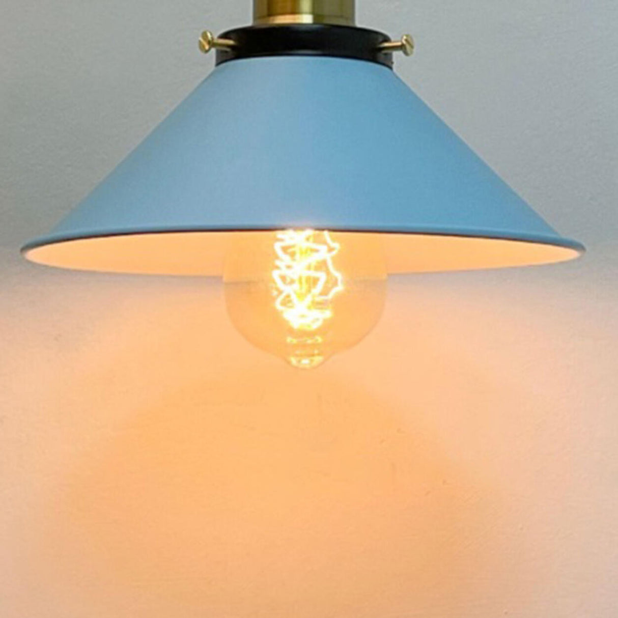 Minimalist Colorful Cone Iron Dining Room Pendant Light Image - 13