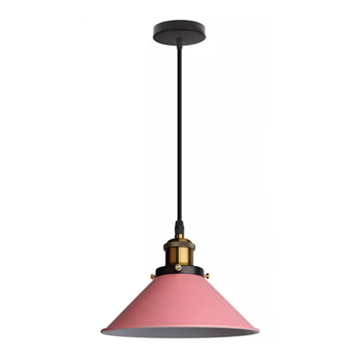 Minimalist Colorful Cone Iron Dining Room Pendant Light Image - 3
