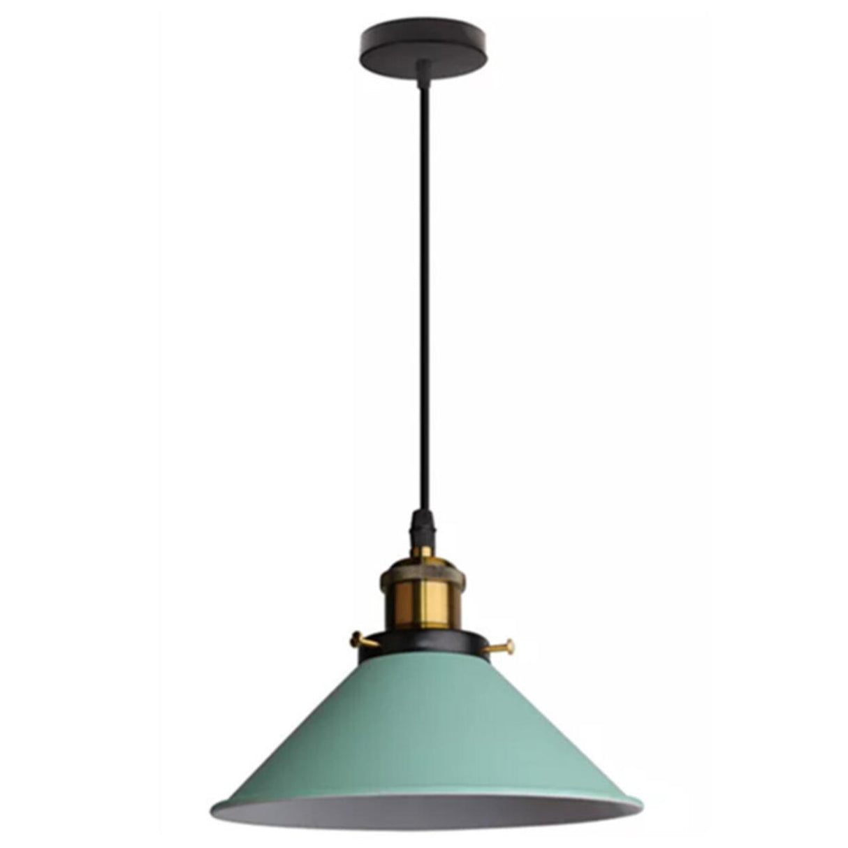 Minimalist Colorful Cone Iron Dining Room Pendant Light Image - 5