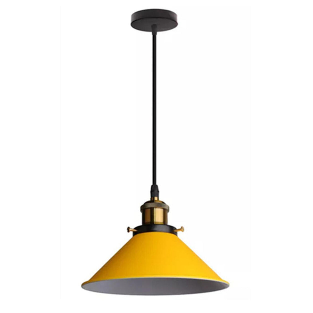 Minimalist Colorful Cone Iron Dining Room Pendant Light Image - 7