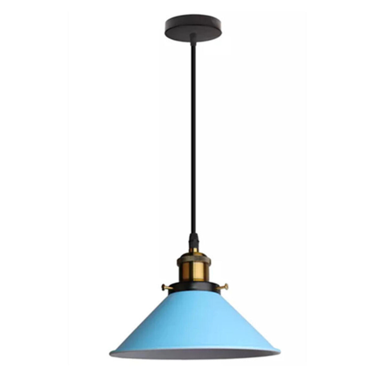 Minimalist Colorful Cone Iron Dining Room Pendant Light Image - 9
