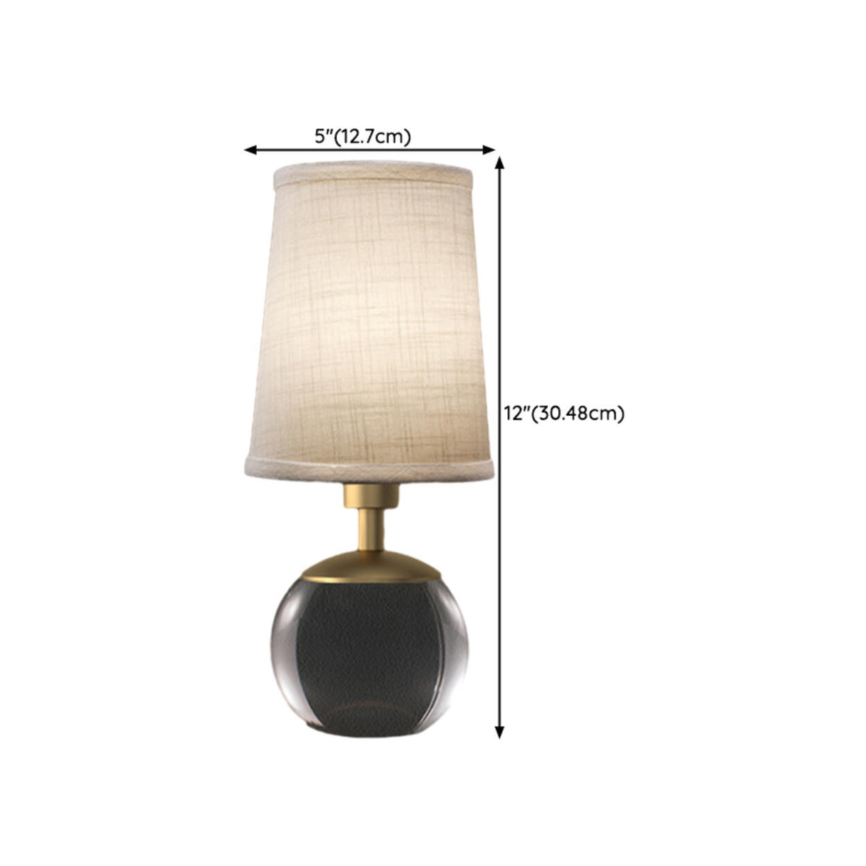 Minimalist Column Lampshade Glass Ball Base Table Lamp