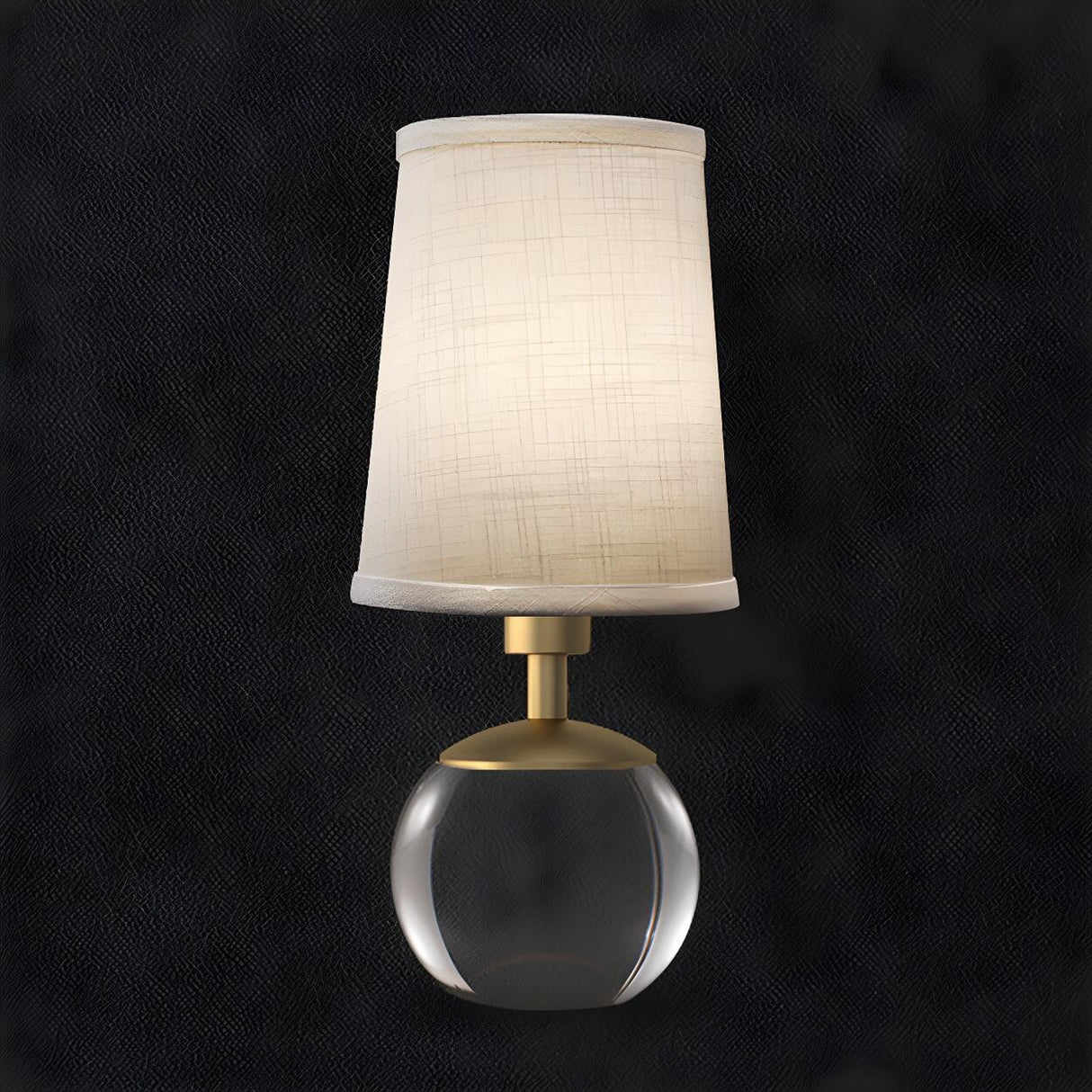 Minimalist Column Lampshade Glass Ball Base Table Lamp Image - 6