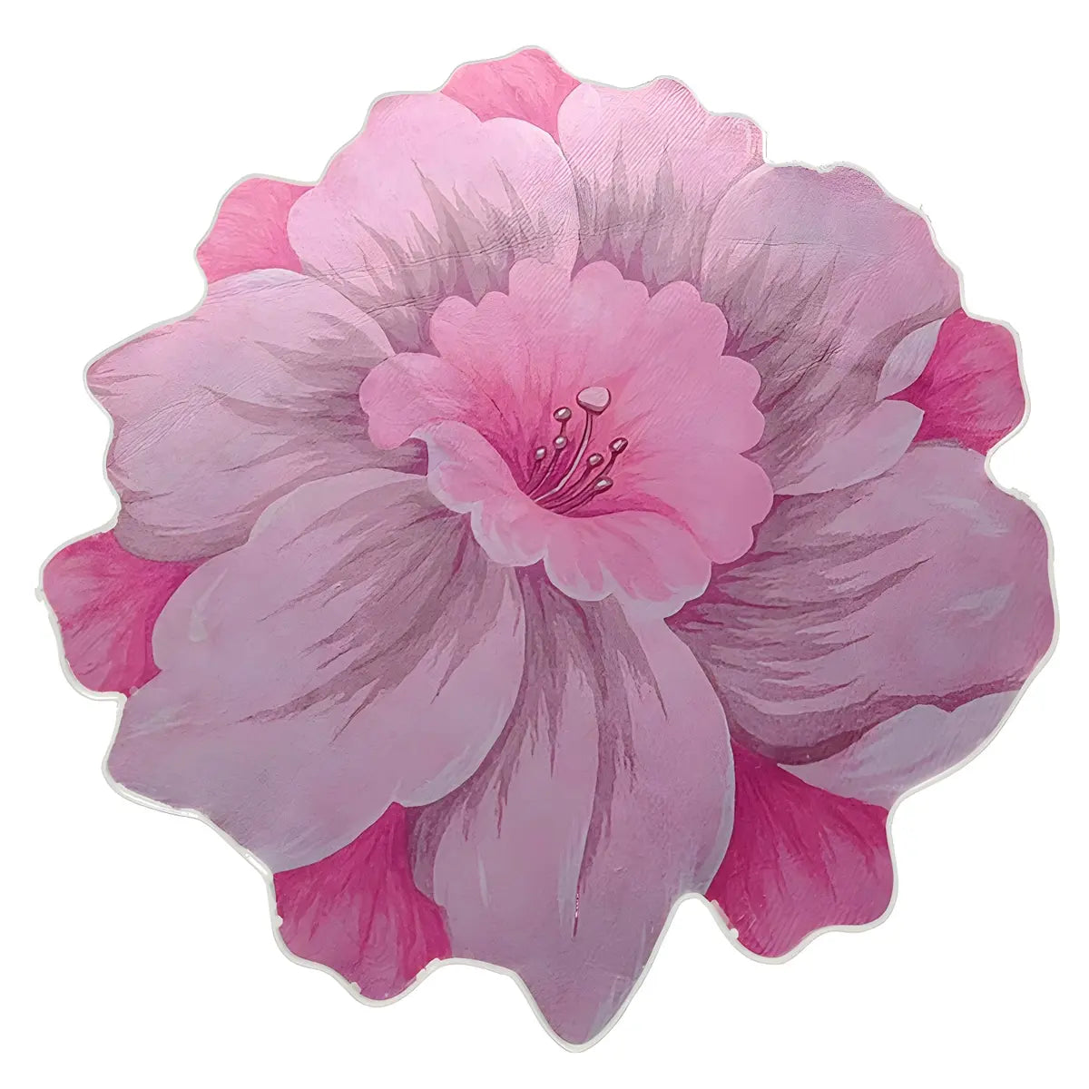 Minimalist Floral Shape Soft Yellow Anti-Slip Area Rug Image - 4