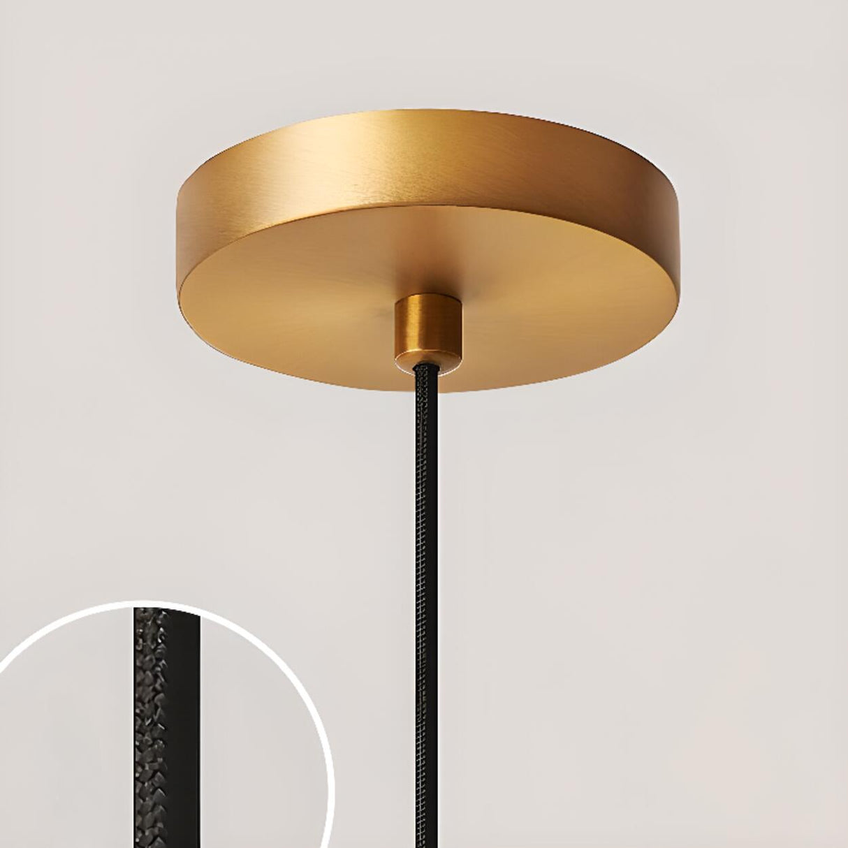 Minimalist Geometric Brass Pleated Fabric Drum Chandelier Image - 6
