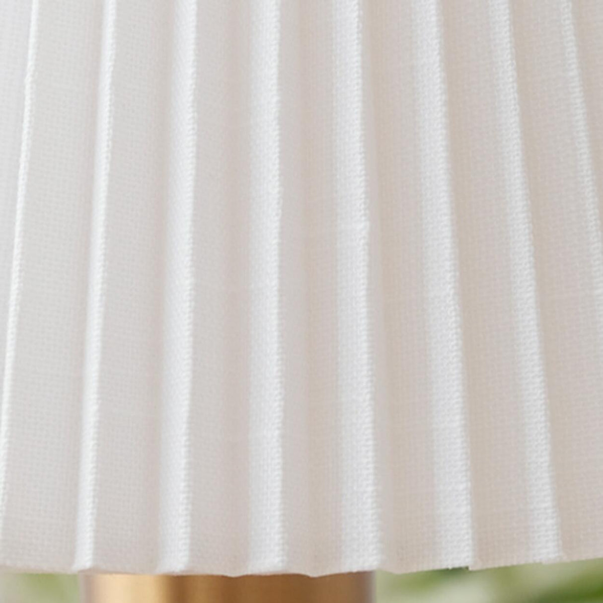 Minimalist Geometric Brass Pleated Fabric Drum Chandelier Image - 9
