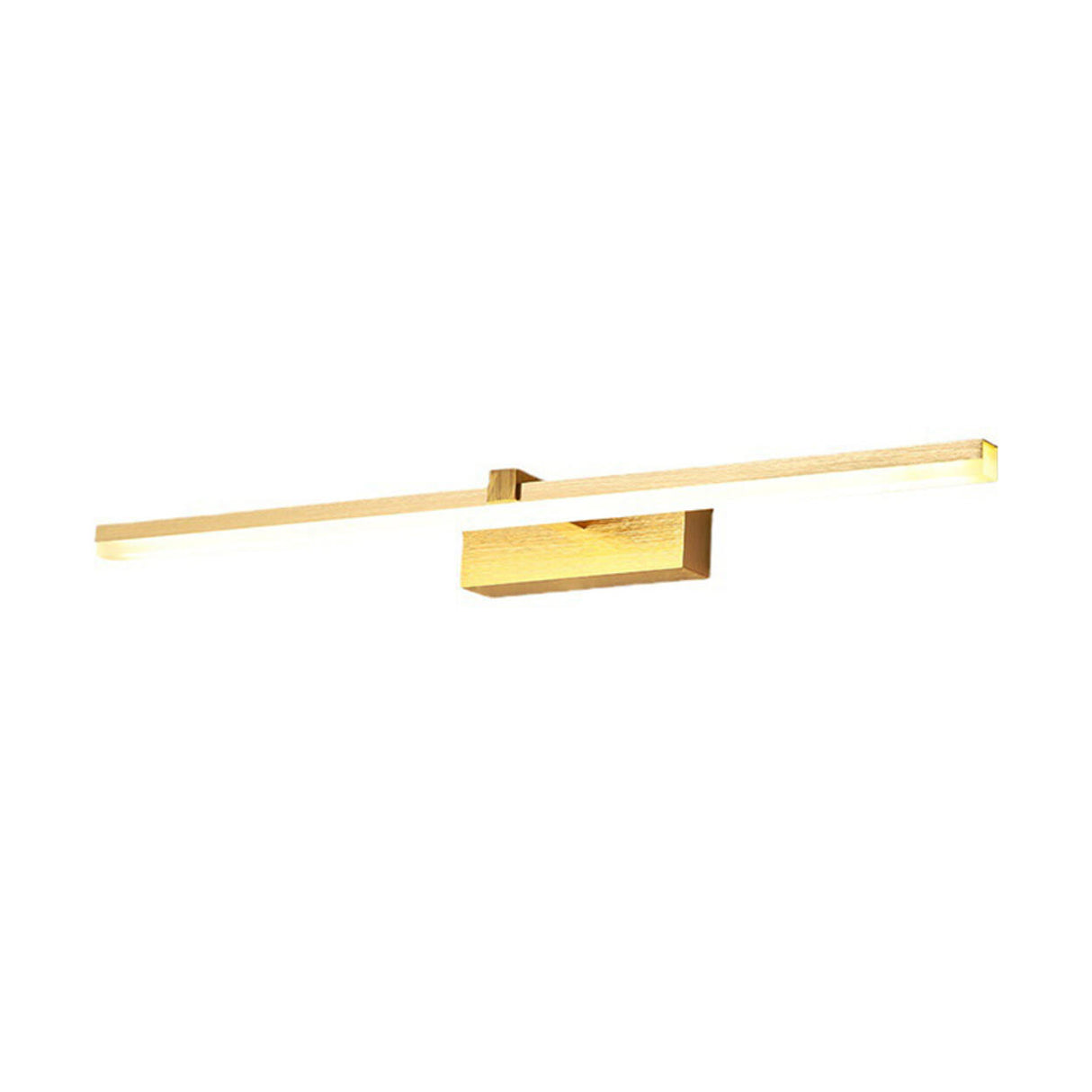 Minimalist Gold Aluminum Linear LED Vanity Light Image - 5