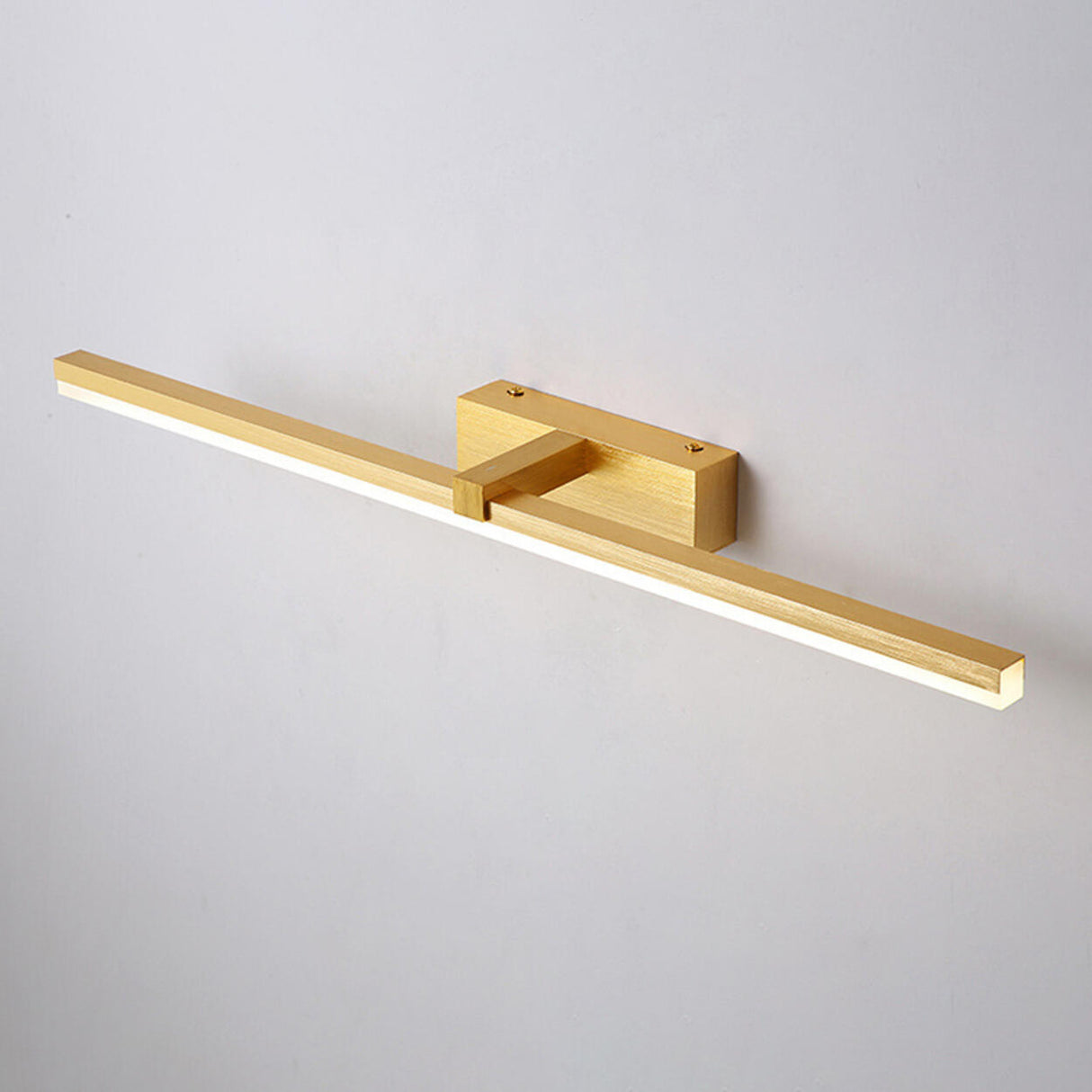 Minimalist Gold Aluminum Linear LED Vanity Light Image - 6