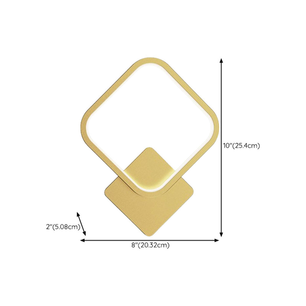 Minimalist Gold Geometric Metal Wall Light Fixture