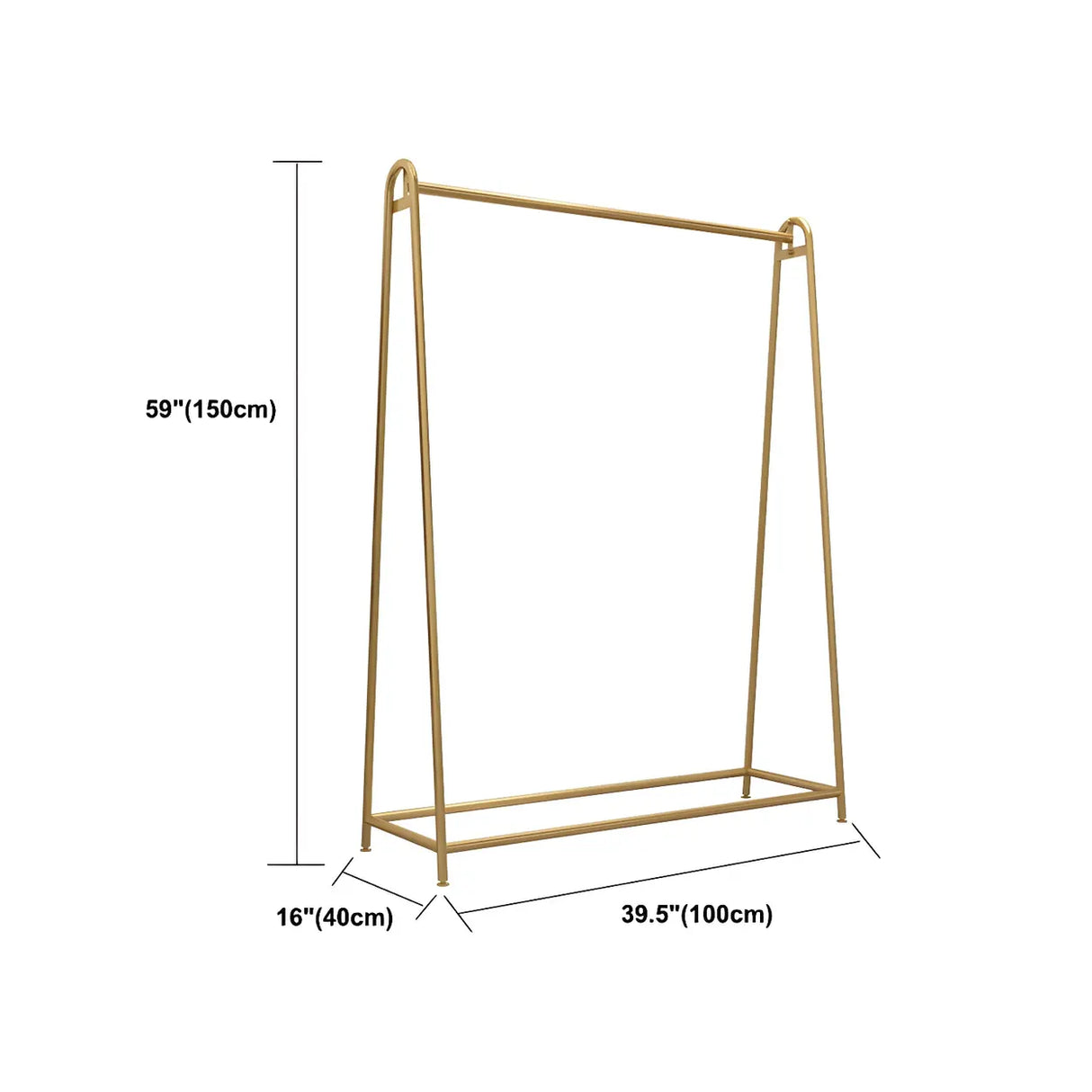 Minimalist Gold Metal A-Shaped Freestanding Coat Rack Image - 19