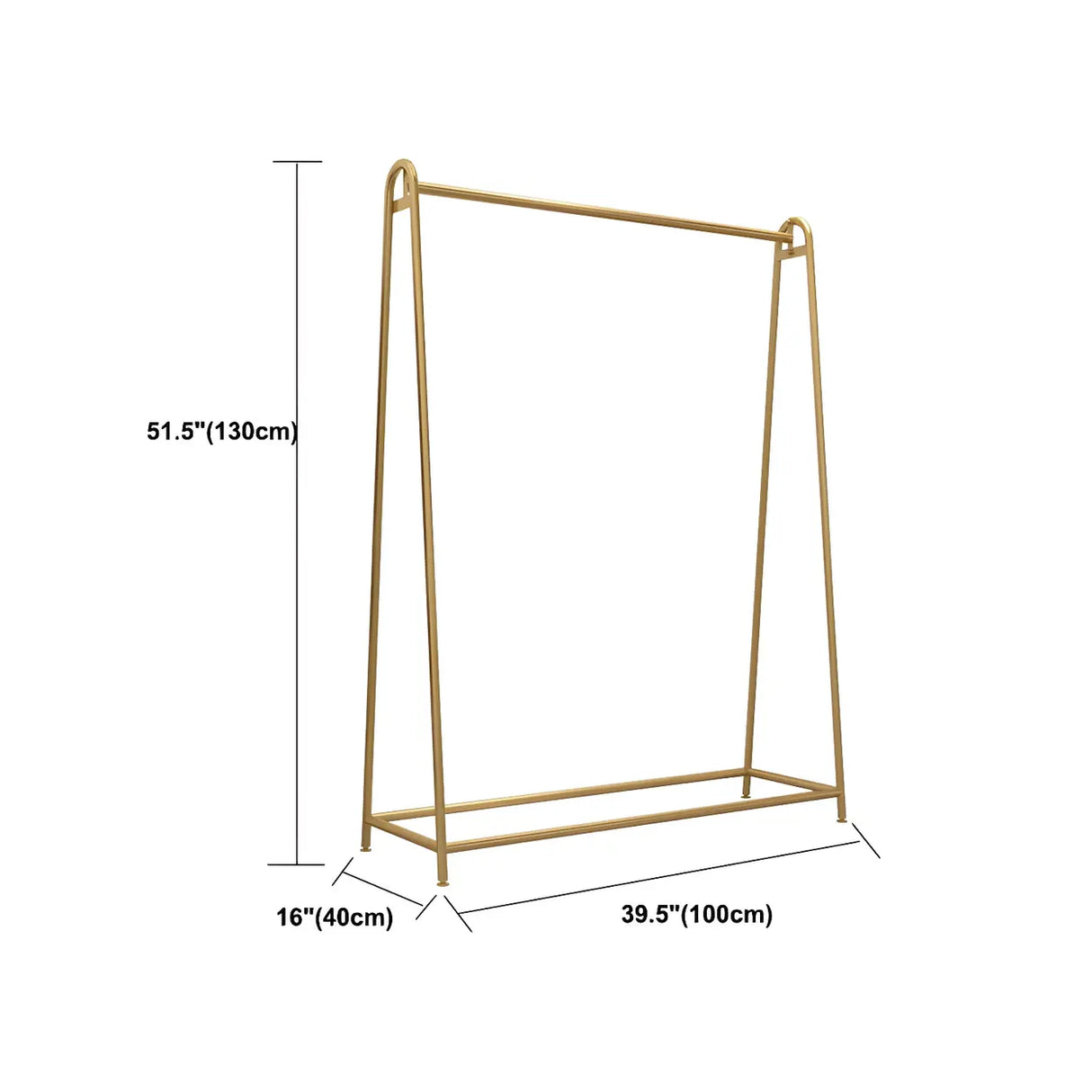 Minimalist Gold Metal A-Shaped Freestanding Coat Rack Image - 23