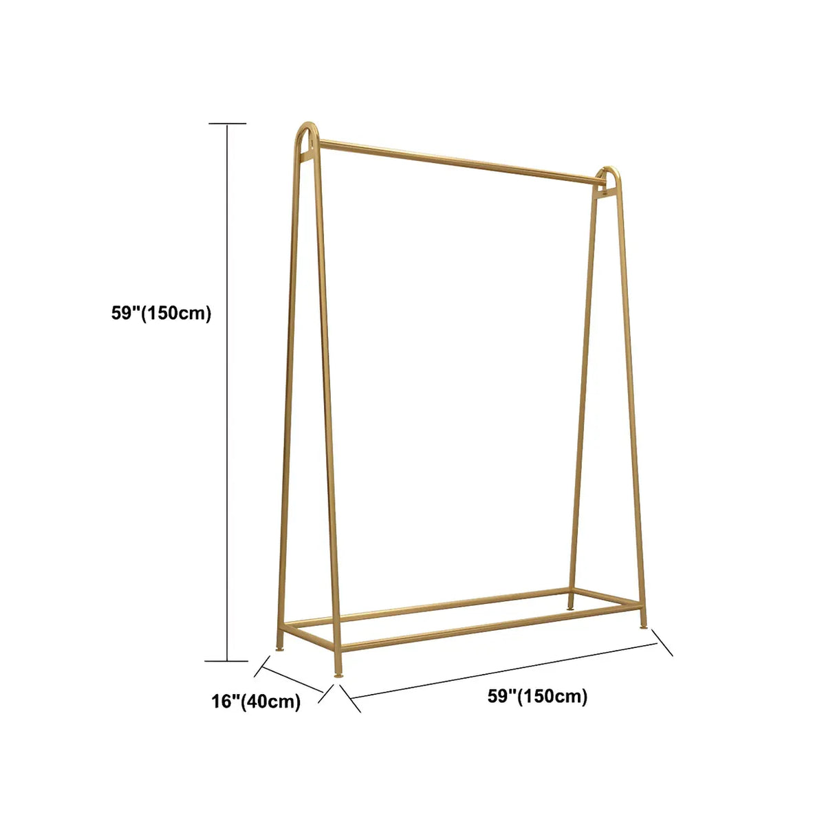 Minimalist Gold Metal A-Shaped Freestanding Coat Rack Image - 26