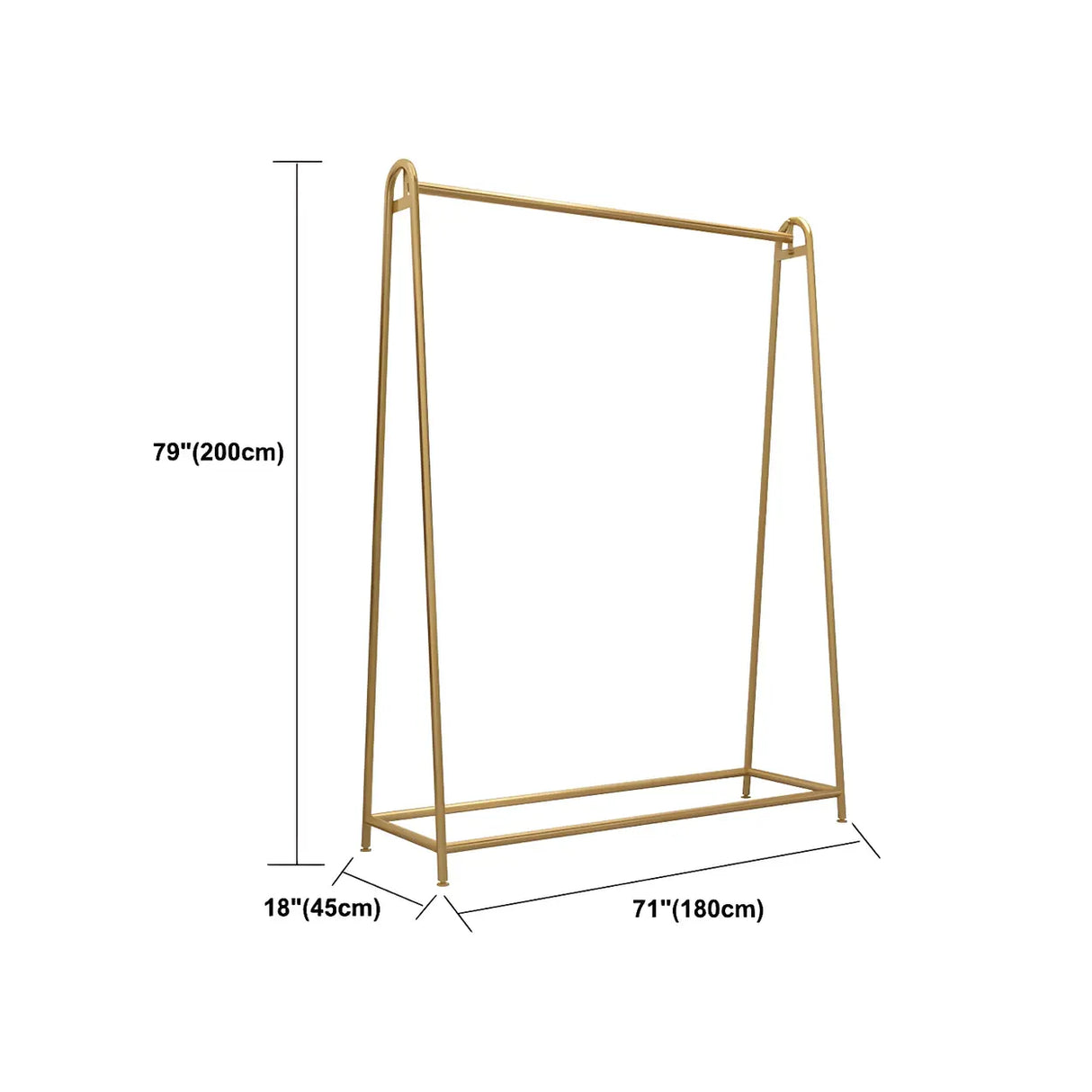 Minimalist Gold Metal A-Shaped Freestanding Coat Rack Image - 28