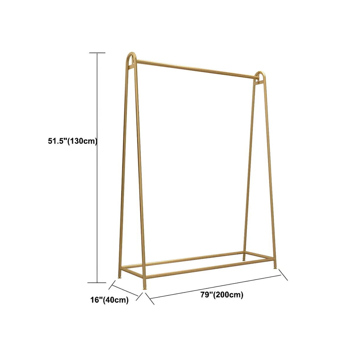 Minimalist Gold Metal A-Shaped Freestanding Coat Rack Image - 29