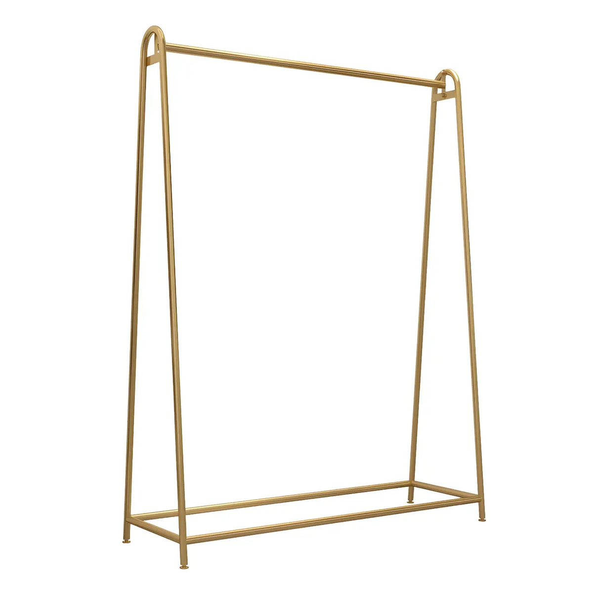 Minimalist Gold Metal A-Shaped Freestanding Coat Rack Image - 5
