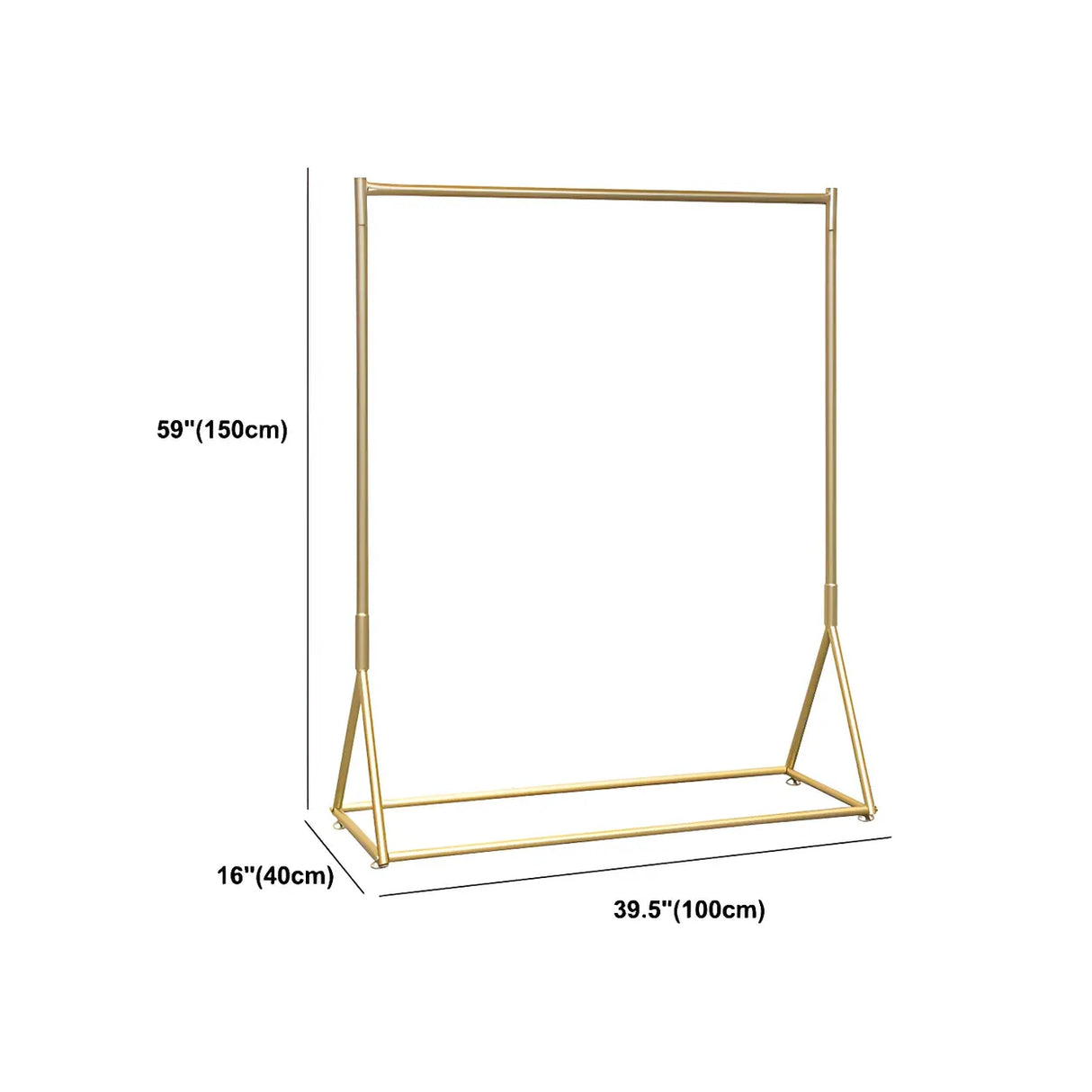 Minimalist Gold Metal Large Entryway Freestanding Coat Rack Image - 17
