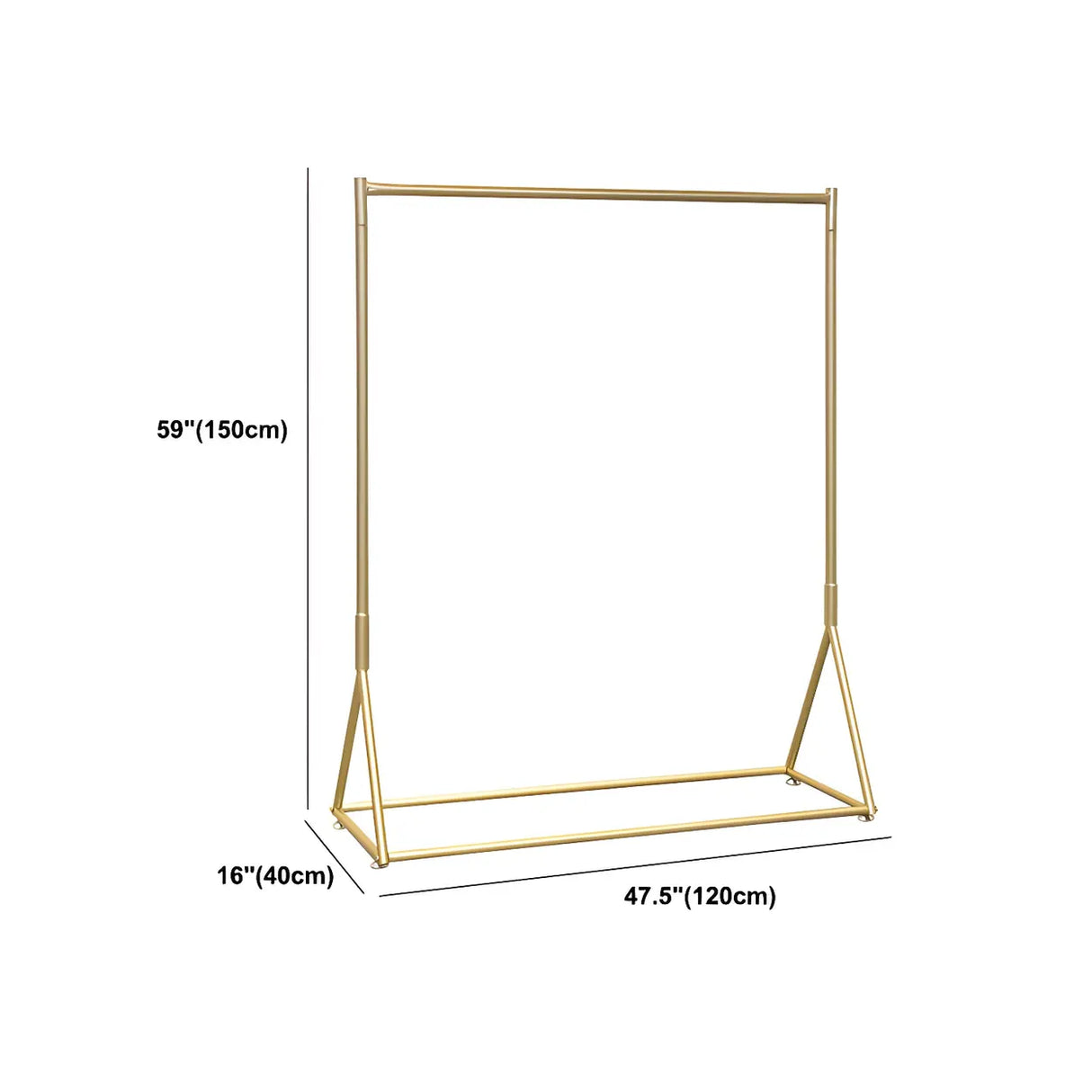 Minimalist Gold Metal Large Entryway Freestanding Coat Rack Image - 18