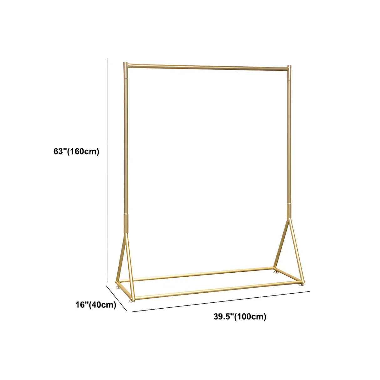 Minimalist Gold Metal Large Entryway Freestanding Coat Rack Image - 21