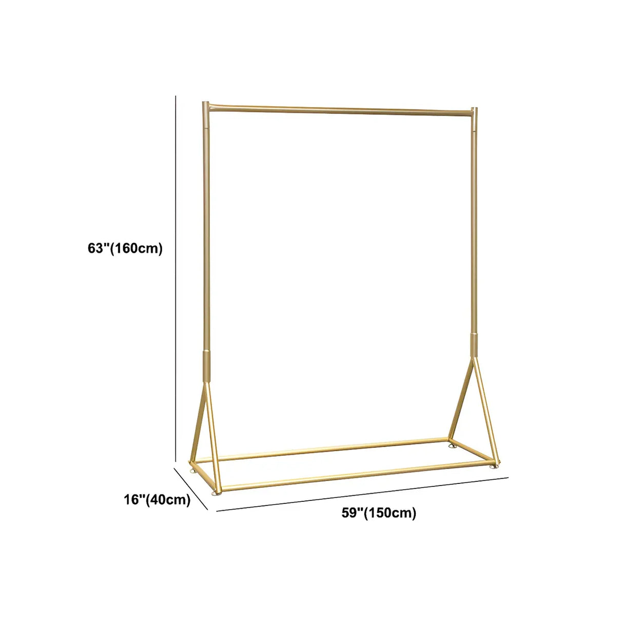 Minimalist Gold Metal Large Entryway Freestanding Coat Rack Image - 23