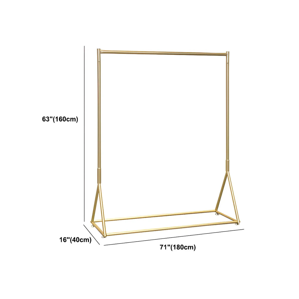Minimalist Gold Metal Large Entryway Freestanding Coat Rack Image - 24